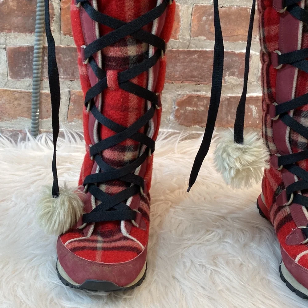 Nike Hi3 Plaid Winter Snow Boots, Size 5 - Picture 14 of 16